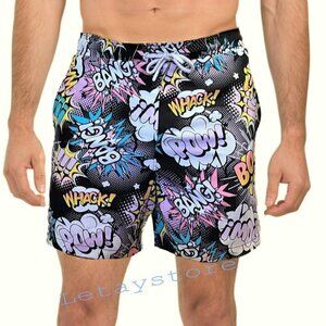 NWT OH SNAP! Exploded Comic Print Swim Shorts